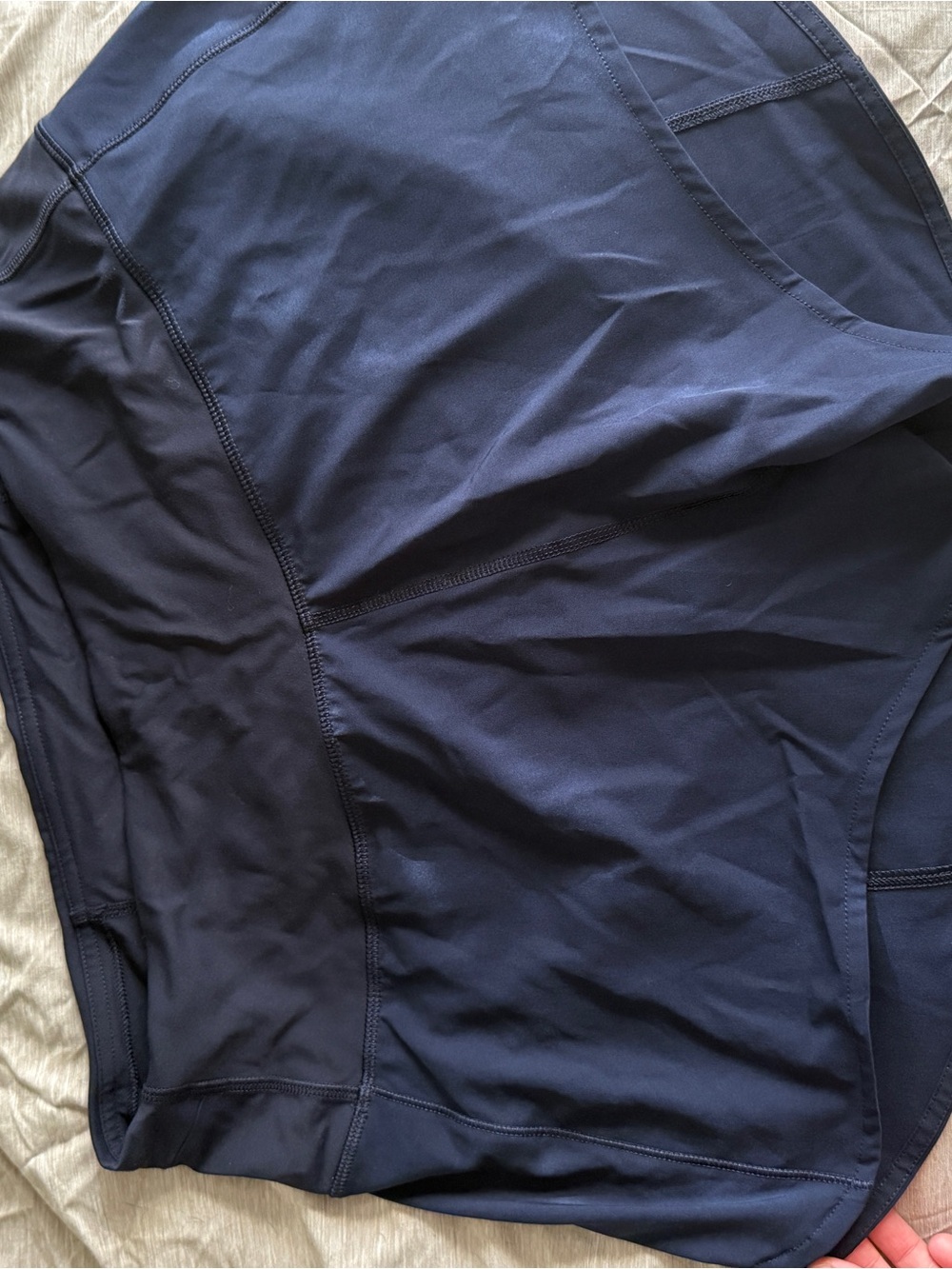 Quince Navy Active Shorts with Built-In underwear